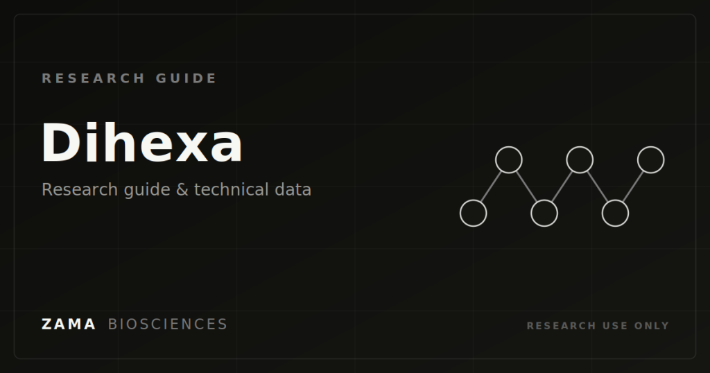 Dihexa research guide featured graphic, Zama Biosciences research library
