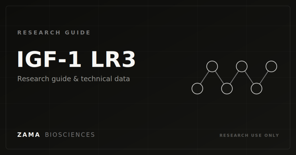 IGF-1 LR3 research guide featured graphic, Zama Biosciences research library