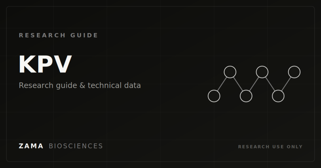 KPV peptide research guide featured graphic, Zama Biosciences research library