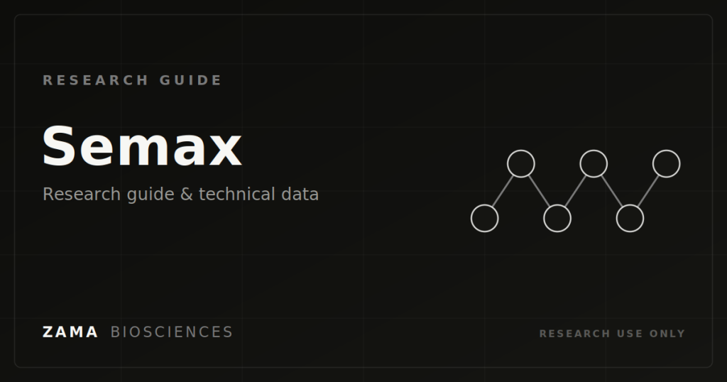 Semax research guide featured graphic, Zama Biosciences research library